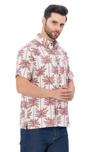 Cargar imagen en el visor de la galería, HAPPY BAY Mens Hawaiian Shirts Brown Palm Tree P07736