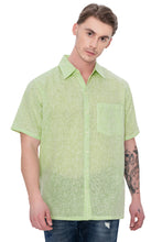 Load image into Gallery viewer, HAPPY BAY Mens Hawaiian Shirts Lime Green Collard P07750