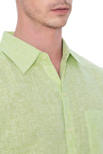 Load image into Gallery viewer, HAPPY BAY Mens Hawaiian Shirts Lime Green Collard P07750