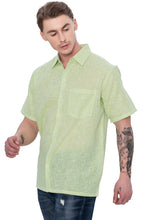 Load image into Gallery viewer, HAPPY BAY Mens Hawaiian Shirts Lime Green Collard P07750