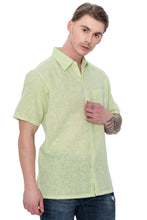 Load image into Gallery viewer, HAPPY BAY Mens Hawaiian Shirts Lime Green Collard P07750