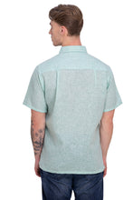 Cargar imagen en el visor de la galería, HAPPY BAY Mens Hawaiian Shirts Sea Green Collard P07752