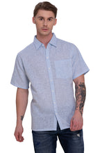 Cargar imagen en el visor de la galería, HAPPY BAY Mens Hawaiian Shirts Blue Collard P07756
