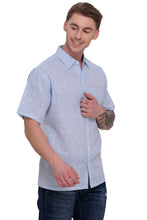 Cargar imagen en el visor de la galería, HAPPY BAY Mens Hawaiian Shirts Blue Collard P07756