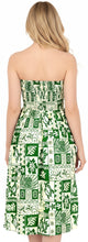 Load image into Gallery viewer, LA LEELA Women's One Size Beach Dress Tube Dress  One Size  printed Green P09442
