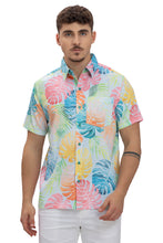 Cargar imagen en el visor de la galería, HAPPY BAY Mens Hawaiian Shirts Multi Monstera Leaf P10165
