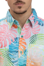 Cargar imagen en el visor de la galería, HAPPY BAY Mens Hawaiian Shirts Multi Monstera Leaf P10165
