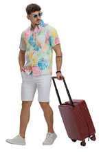 Cargar imagen en el visor de la galería, HAPPY BAY Mens Hawaiian Shirts Multi Monstera Leaf P10165