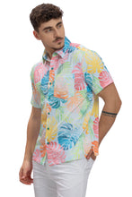 Cargar imagen en el visor de la galería, HAPPY BAY Mens Hawaiian Shirts Multi Monstera Leaf P10165