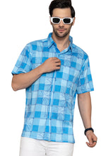 Cargar imagen en el visor de la galería, HAPPY BAY Mens Hawaiian Shirts Palm Breeze Checks P10167
