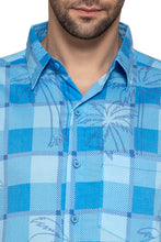 Cargar imagen en el visor de la galería, HAPPY BAY Mens Hawaiian Shirts Palm Breeze Checks P10167