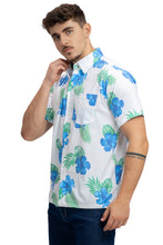 Load image into Gallery viewer, La Leela Mens Hawaiian Shirts S Beige Leaf P10168