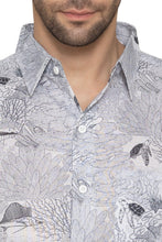 Load image into Gallery viewer, LA LEELA Mens Hawaiian Shirts Black White Fish P10178