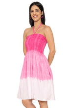 Cargar imagen en el visor de la galería, La Leela Women's Beach Vacation Summer Holiday Short Tube Top Wedding Ruched Evening Dress Strapless Dresses for Women L-XL Pink Plain P10223