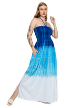 Load image into Gallery viewer, HAPPY BAY Women's Holiday Beach Summer Vacation Ruffle Casual Strapless Dresses Tube Top Basic Short Evening Dress L-XL Blue Solid P10225