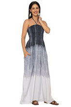Load image into Gallery viewer, HAPPY BAY Women's Summer Boho A line Slit Maxi Beach Dress Smocked Top Evening Long Strapless Tube Dresses for Women L-XL Grey Solid P10227