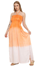 Load image into Gallery viewer, LA LEELA Women's Holiday Beach Summer Vacation Ruffle Casual Strapless Dresses Tube Top Basic Short Evening Dress L-XL Orange Solid P10228