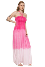 Load image into Gallery viewer, HAPPY BAY Women's Summer Boho A line Smocked Strapless Dresses Evening Long Tube Top Slit Maxi Beach Dress for Women L-XL Pink Solid P10229