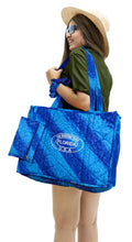 Load image into Gallery viewer, Beach Pool Tote Bag + Purse + Beach Wrap R_Blue P10325