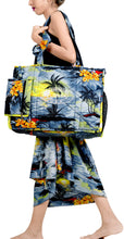 Load image into Gallery viewer, Beach Pool Tote Bag + Purse + Beach Wrap Grey P10326