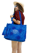 Cargar imagen en el visor de la galería, Beach Pool Tote Bag + Purse + Beach Wrap Blue P10328