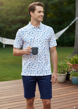 Load image into Gallery viewer, LA LEELA Boat Blue Mens Golf Polo Shirt P10336