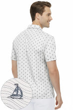 Load image into Gallery viewer, LA LEELA Boat Grey Mens Golf Polo Shirt P10343