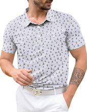 Load image into Gallery viewer, LA LEELA Boat White Mens Golf Polo Shirt P10347