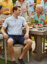 Load image into Gallery viewer, LA LEELA Boat White Mens Golf Polo Shirt P10347