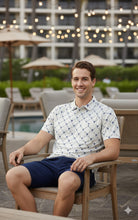 Load image into Gallery viewer, LA LEELA Palm Tree Blue Mens Golf Polo Shirt P10349