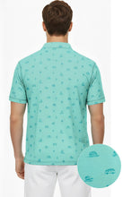 Load image into Gallery viewer, LA LEELA Beach Blue Mens Golf Polo Shirt P10350
