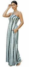 Load image into Gallery viewer, LA LEELA Women's Beach Summer Casual Evening Maxi Slit Tube Dress Strapless Dresses for Women One Size Grey, Stripes P10365