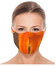 Load image into Gallery viewer, LA LEELA Cotton Cute Mouth Face Mouth Cover- Reusable Cotton Comfy Breathable Outdoor Fashion Face Protections Man and Woman Orange_V311- 914065