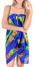 Load image into Gallery viewer, LA LEELA Women&#39;s Full Maxi Plus Size Sarong Swimsuit Cover Up 72&quot;x42&quot; Blue_U594