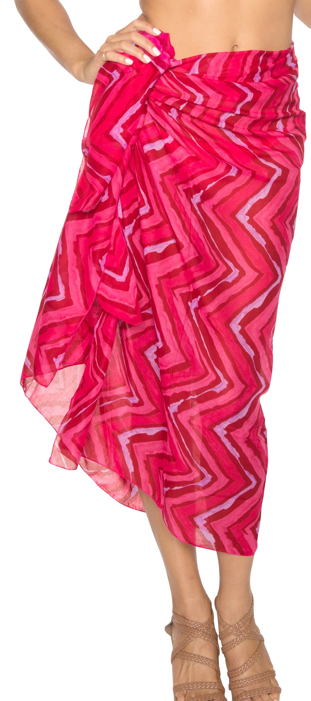 LA LEELA Women Sarong Swimsuit Tie Cover Up Wrap Beach Dress One Size Pink_U581