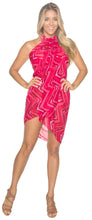 Load image into Gallery viewer, LA LEELA Women Sarong Swimsuit Tie Cover Up Wrap Beach Dress One Size Pink_U581