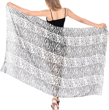 Load image into Gallery viewer, LA LEELA Women&#39;s Bathing Suit Bikini Swimwear Beach Cover Up 72&quot;x42&quot; Black_S585