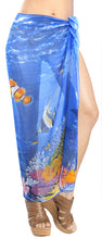 Load image into Gallery viewer, LA LEELA Women&#39;s Swimsuit Cover Up Beach Sarong Wrap Skirt 72&quot;x42&quot; Blue_R534
