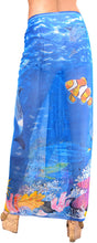 Load image into Gallery viewer, LA LEELA Women&#39;s Swimsuit Cover Up Beach Sarong Wrap Skirt 72&quot;x42&quot; Blue_R534