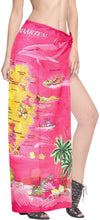 Load image into Gallery viewer, LA LEELA Women&#39;s Beach Sarong Cover Up Swimwear Wrap Pareo 72&quot;x42&quot; Pink_R520