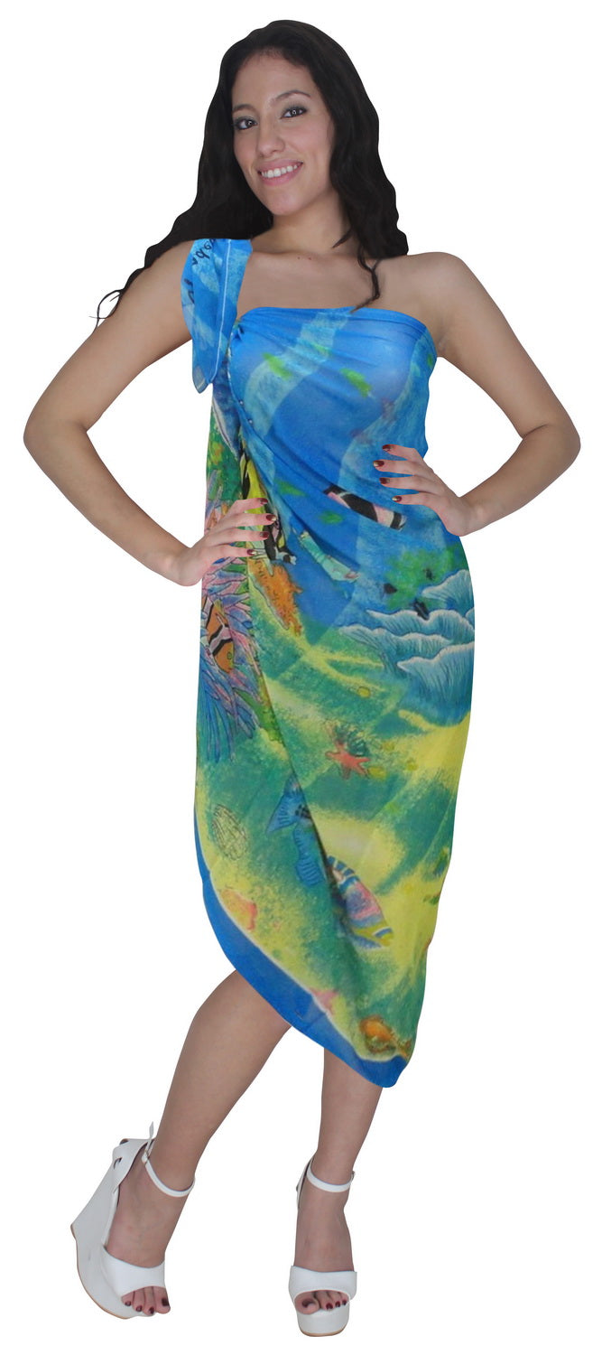 LA LEELA Women's Beach Wear Bikini Wrap Skirt Sarong Cover Ups 72