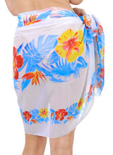 Load image into Gallery viewer, LA LEELA Women&#39;s Beach Cover Up Pareo Canga Swimsuit Sarong 72&quot;x42&quot; White_Q181