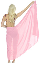 Load image into Gallery viewer, la-leela-sheer-chiffon-swimwear-wrap-pareo-sarong-solid-78x42-light-pink_1689