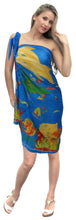 Load image into Gallery viewer, LA LEELA Women&#39;s Swimsuit Cover Ups Beach Sarongs Plus Size 72&quot;x42&quot; Blue_P72
