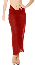 Load image into Gallery viewer, La Leela Women&#39;s Bikini Beach Wrap Hawaiian Sarong Swimming Suit Bathing Pareo Beachwear Dress Cover up Long 68&quot;x42&quot; Red 103206