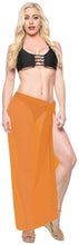 Load image into Gallery viewer, La Leela Women&#39;s Bikini Beach Wrap Hawaiian Sarong Swimming Suit Bathing Pareo Beachwear Dress Cover up Long 68&quot;x42&quot; Orange 103212