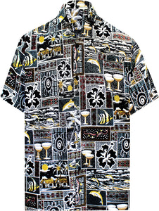 la-leela-shirt-casual-button-down-short-sleeve-beach-shirt-men-aloha-pocket-Shirt-Halloween Black_AA200