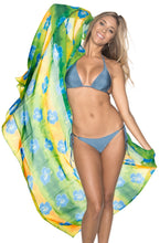 Load image into Gallery viewer, La Leela Women&#39;s Hawaiian Bikini Beach Wrap Sheer Sarong Swimming Bathing suit Beachwear Swim Dress Pareo Cover up Long 78&quot;X42&quot;  Green 104150