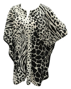 LA LEELA Womens Sweet Heart Neck Blouses Printed Loose Casual Cuffed Sleeve Shirt Top US 8-14 Black_K412