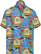Cargar imagen en el visor de la galería, la-leela-shirt-casual-button-down-short-sleeve-beach-shirt-men-aloha-pocket-Shirt-Green_W274
